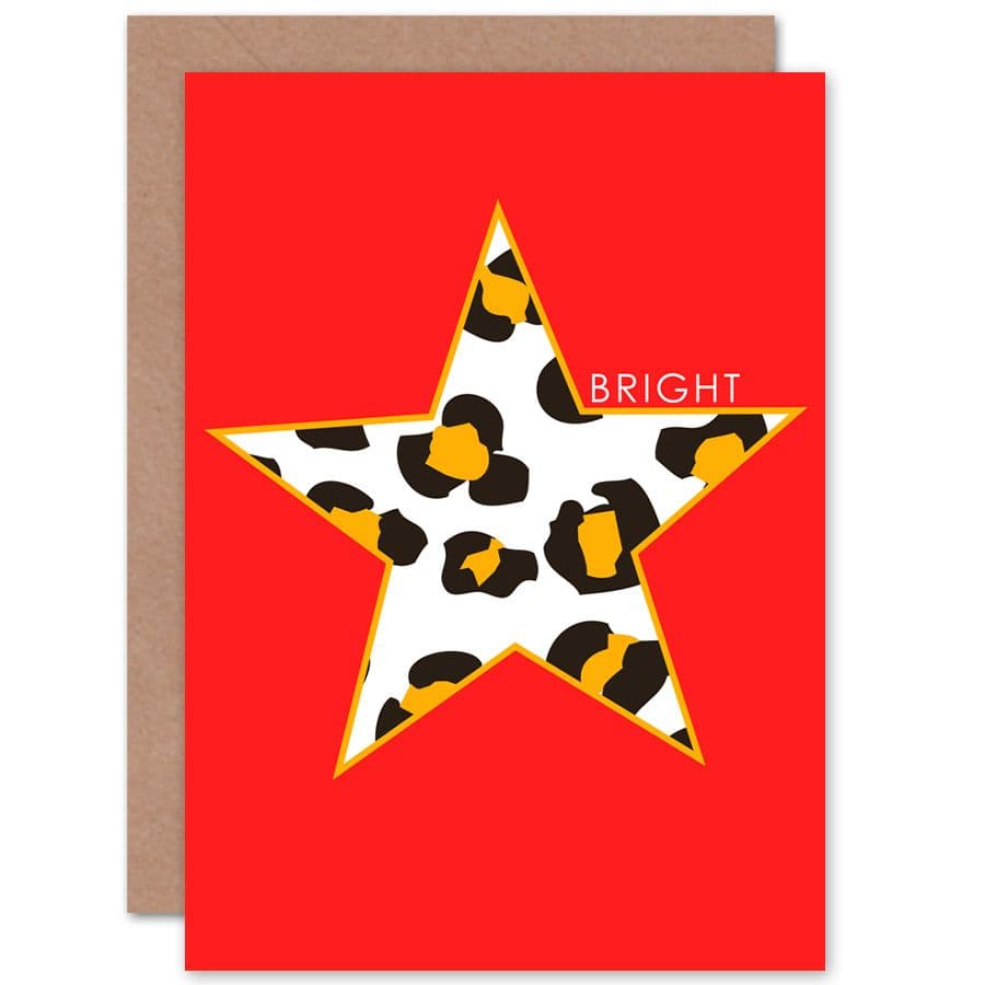 Leopard Bright Inspirational Motivational Greetings Card