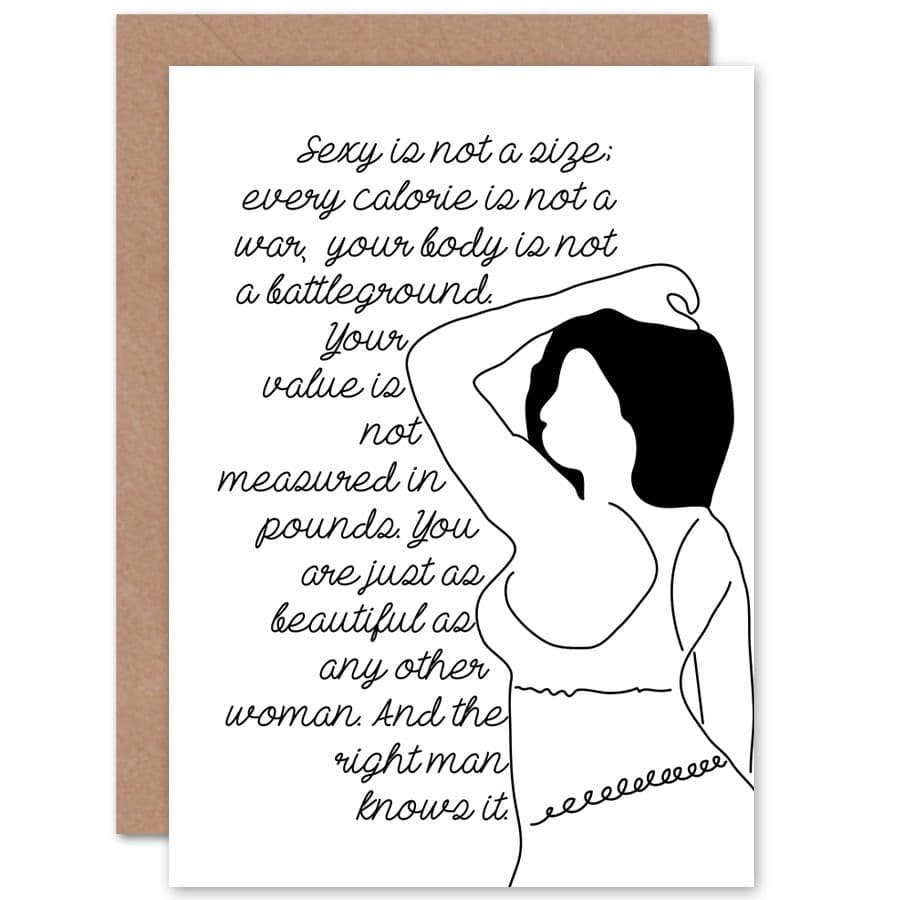 Woman Sexy Not Line Greetings Card