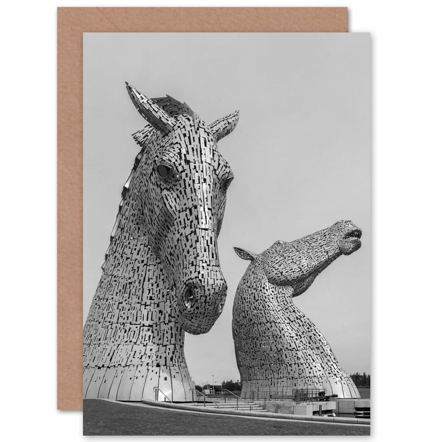 Kelpies Horse Sculptures Falkirk Scotland Greetings Card