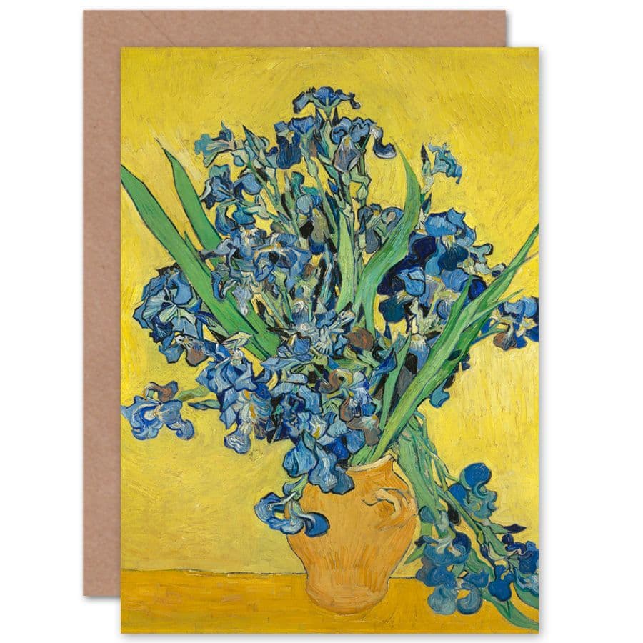 Van Gogh Irises Painting Greetings Card