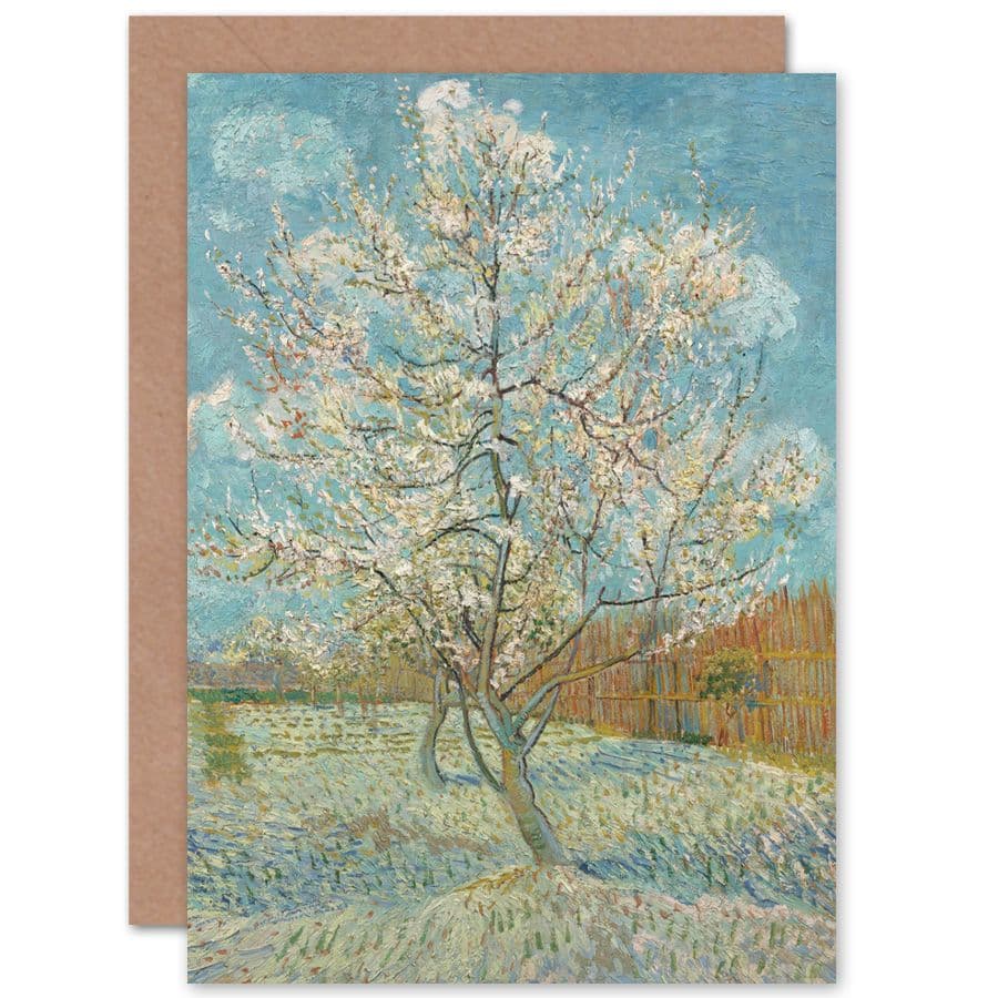 Van Gogh The Pink Peach Tree Greetings Card