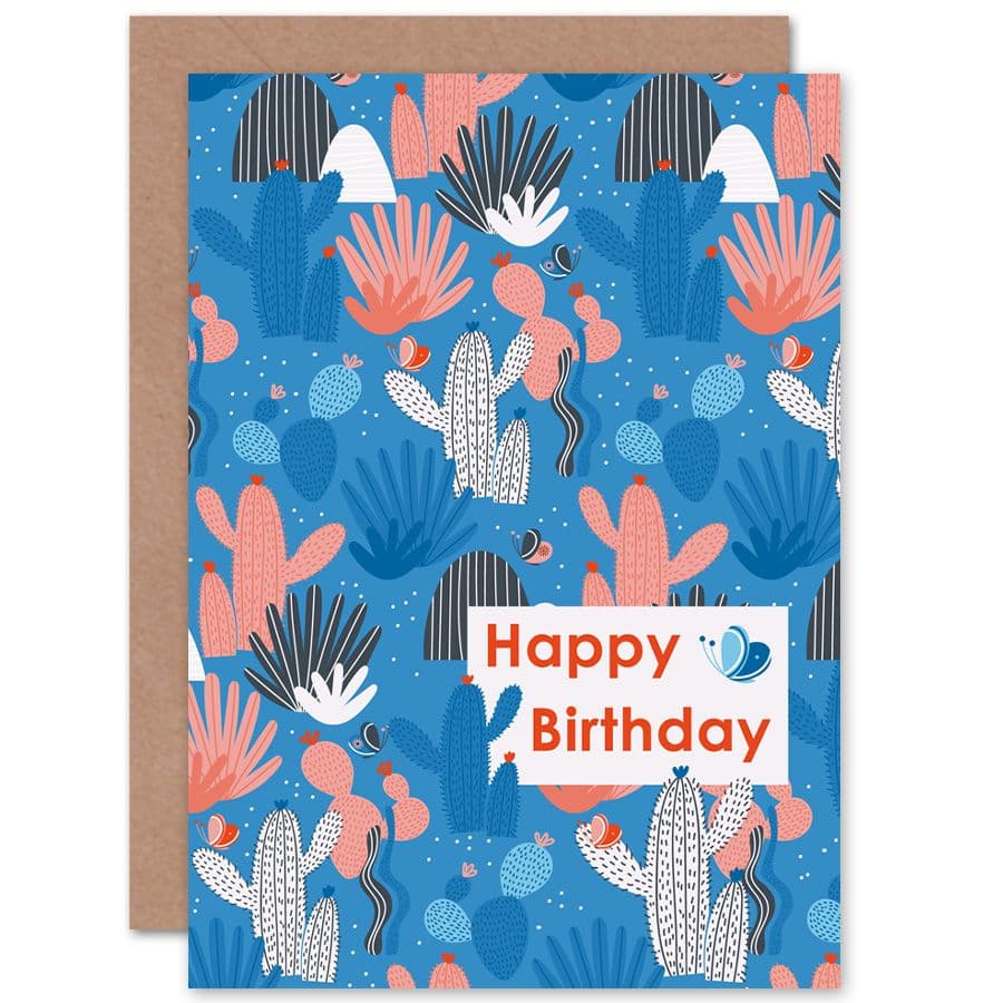 Happy Birthday Cactus Greetings Card