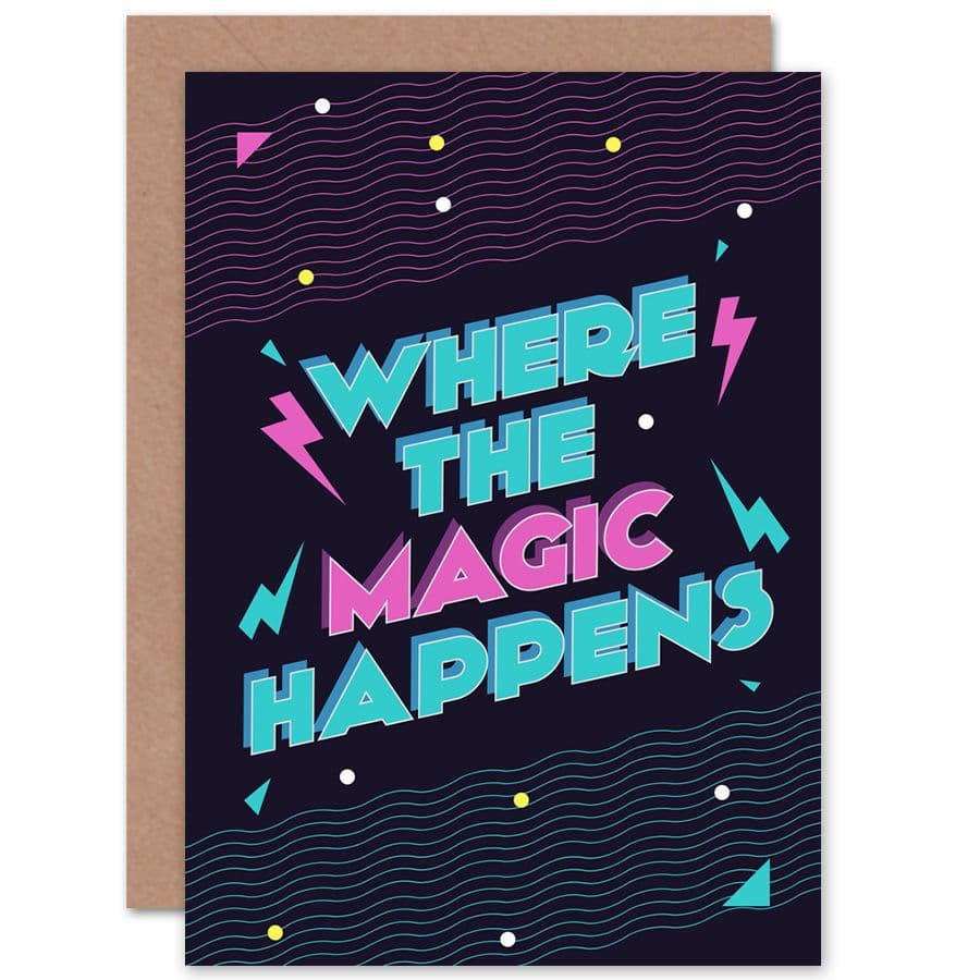 Disco Kitchen Magic Happens Greetings Card