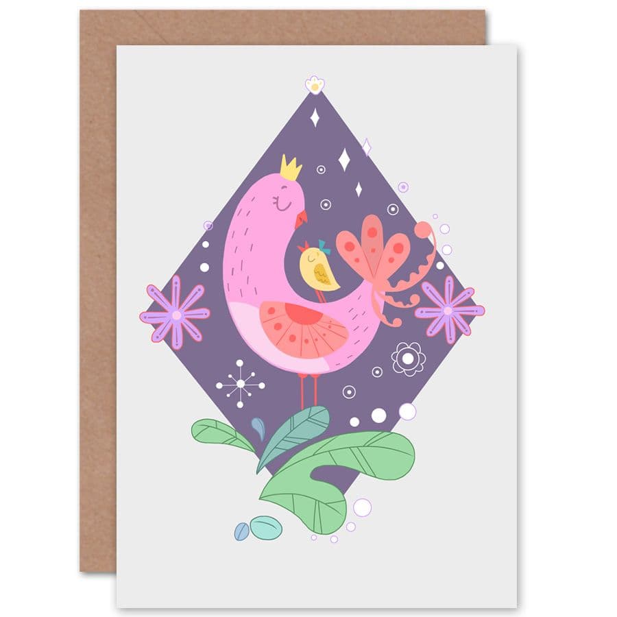 Mother Bird Greetings Card