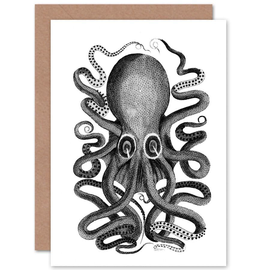 Octopus Vintage Greetings Card