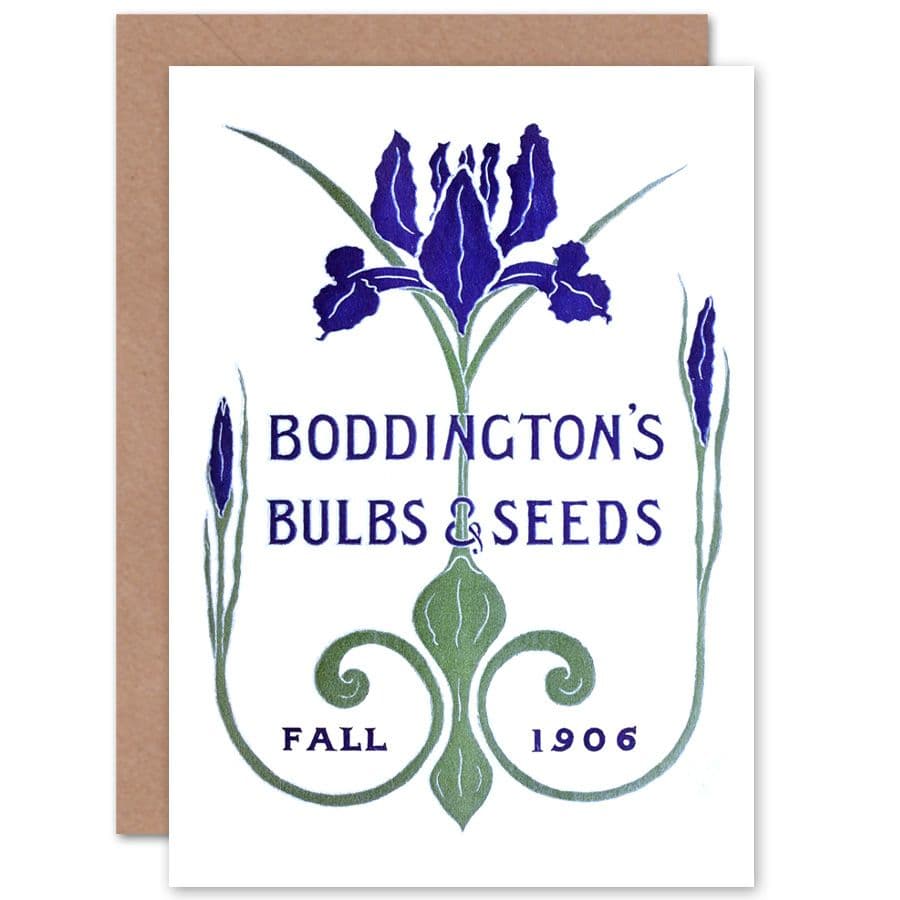 Vintage Advert Boddingtons Seeds Bulbs Fall 1906 Greetings Card