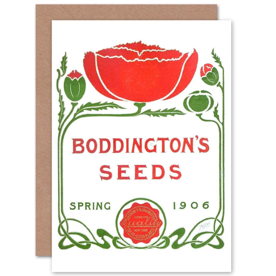 Boddingtons Seeds Spring 1906 Greetings Card