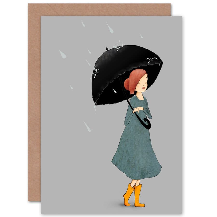 Rain Greetings Card