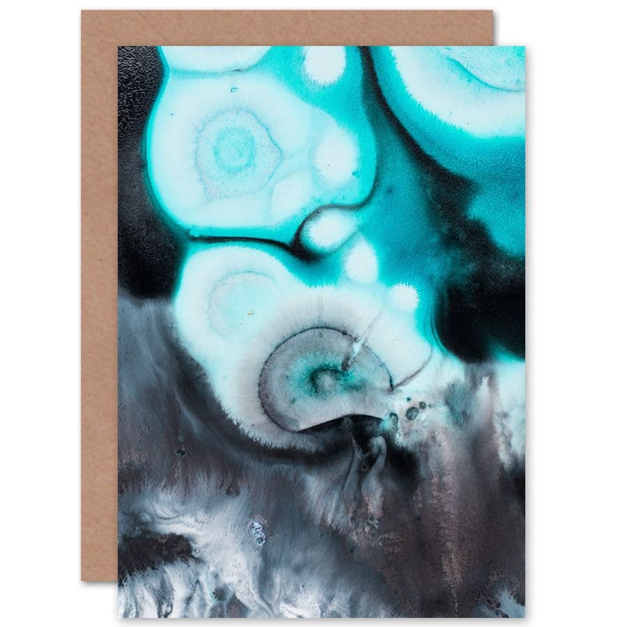Abstract Swirl Paint Greetings Card