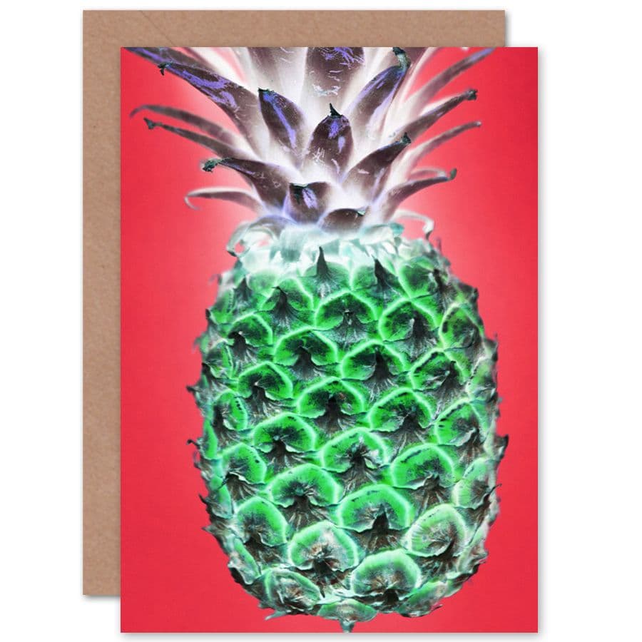 Pop Art Pineapple Greetings Card