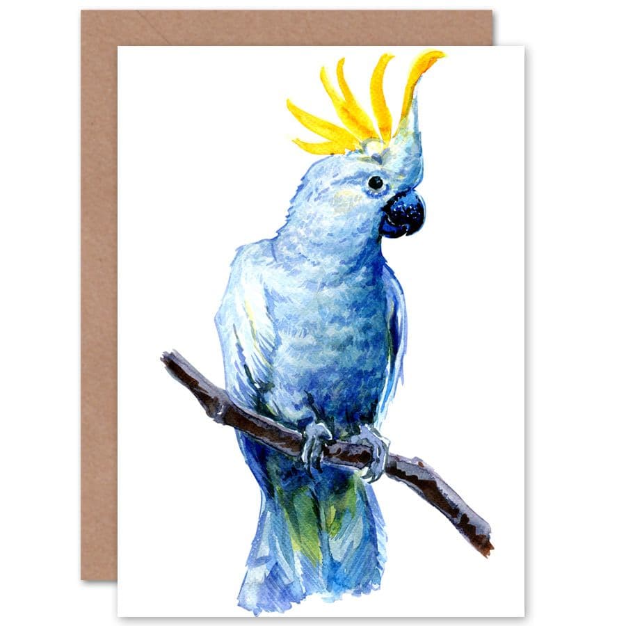 Bird Cockatoo Painting Greetings Card