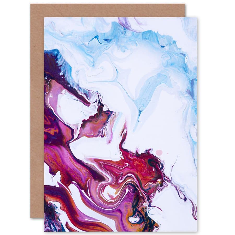 Abstract Swirl Paint Warm Greetings Card