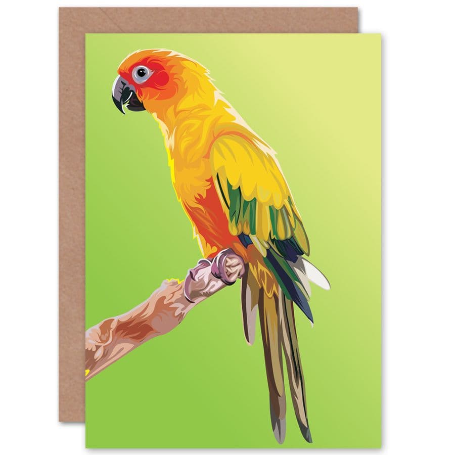 Parrot Colourful Greetings Card