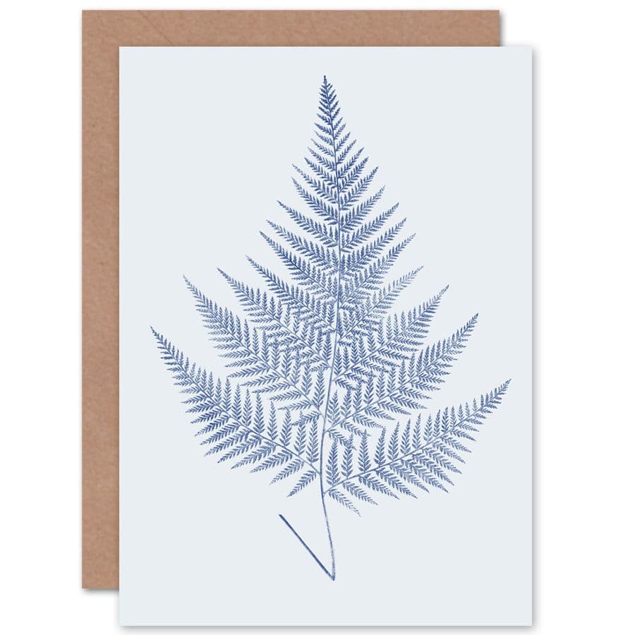 Botanics Cobalt Fern Eppusum Greetings Card