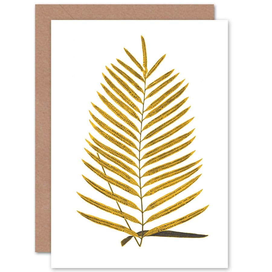 Botanics Gold Fern Greetings Card