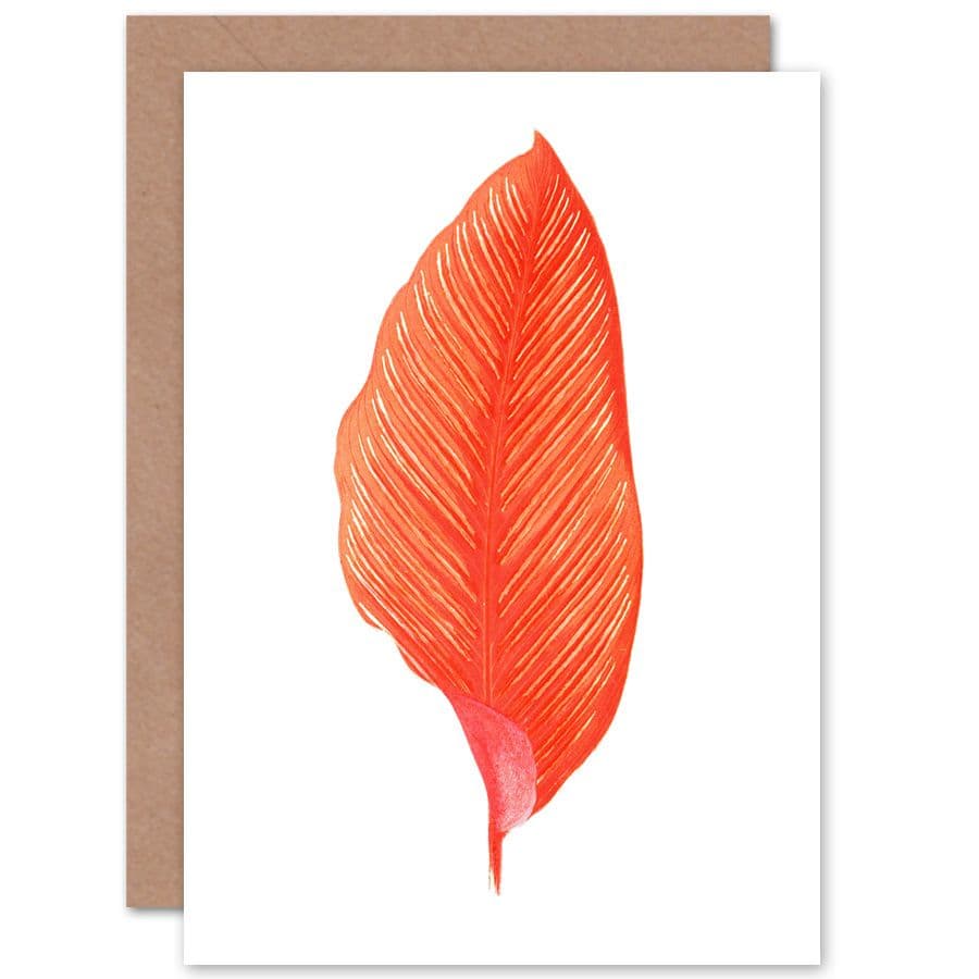 Botanics Orange Fine Stripes Greetings Card