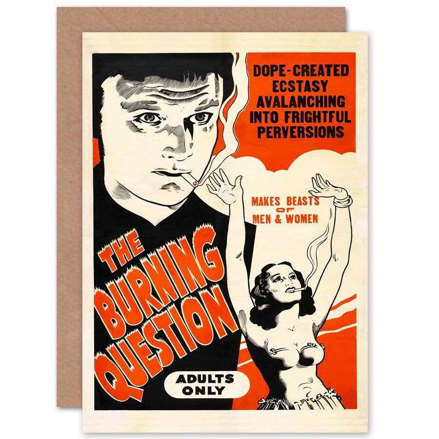 Burning Question Drugs Film Poster Greetings Card