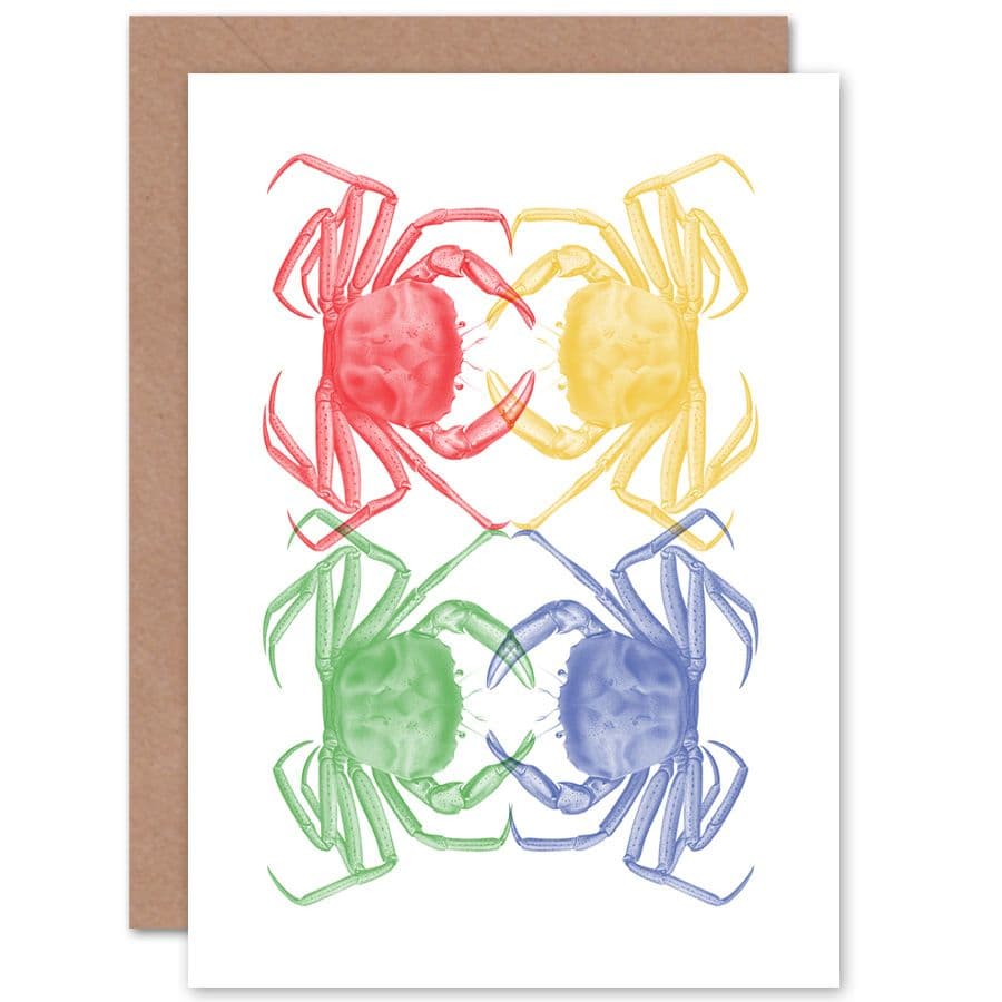 Pop Art Crabs Greetings Card