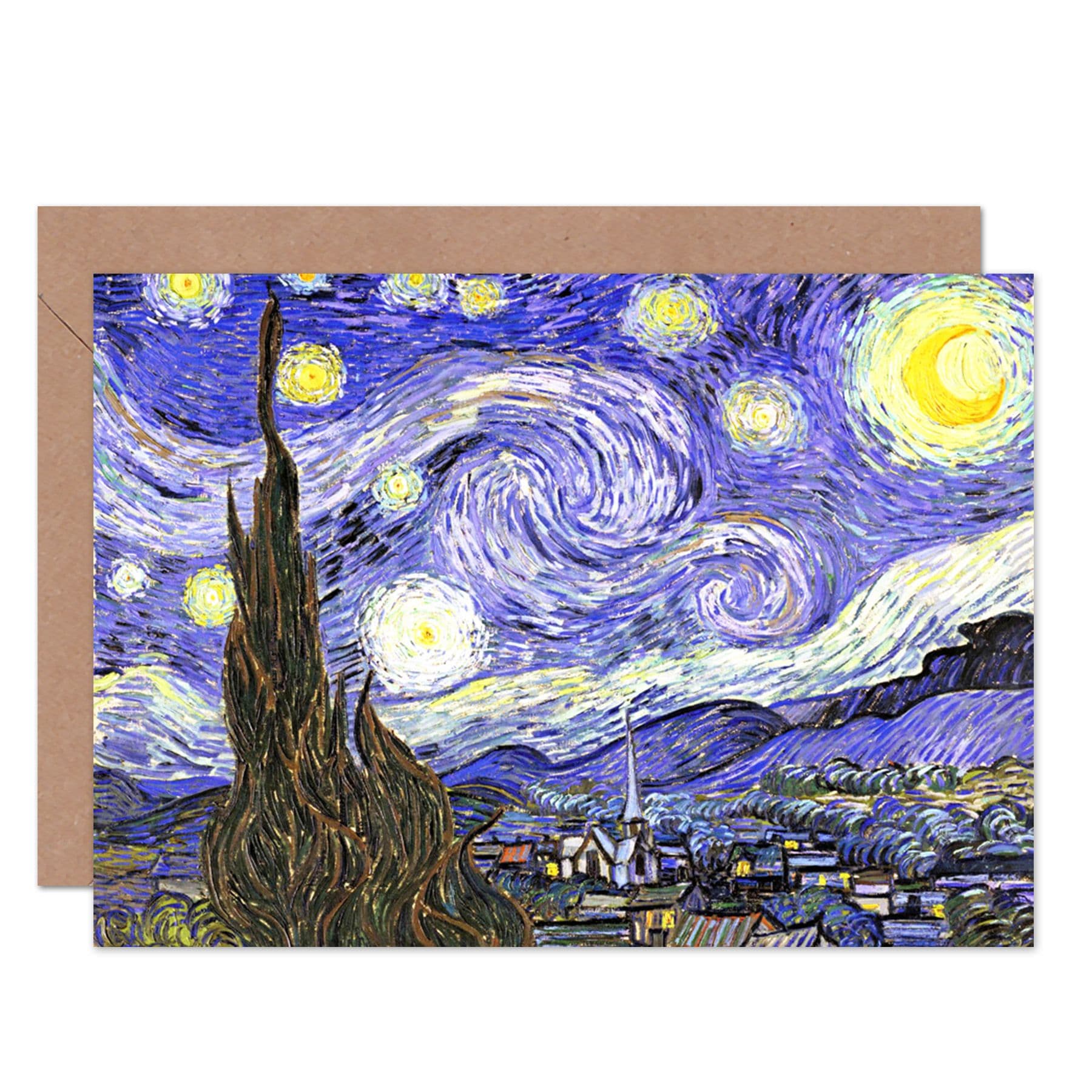 Vincent Van Gogh Starry Night Fine Art Greeting Card