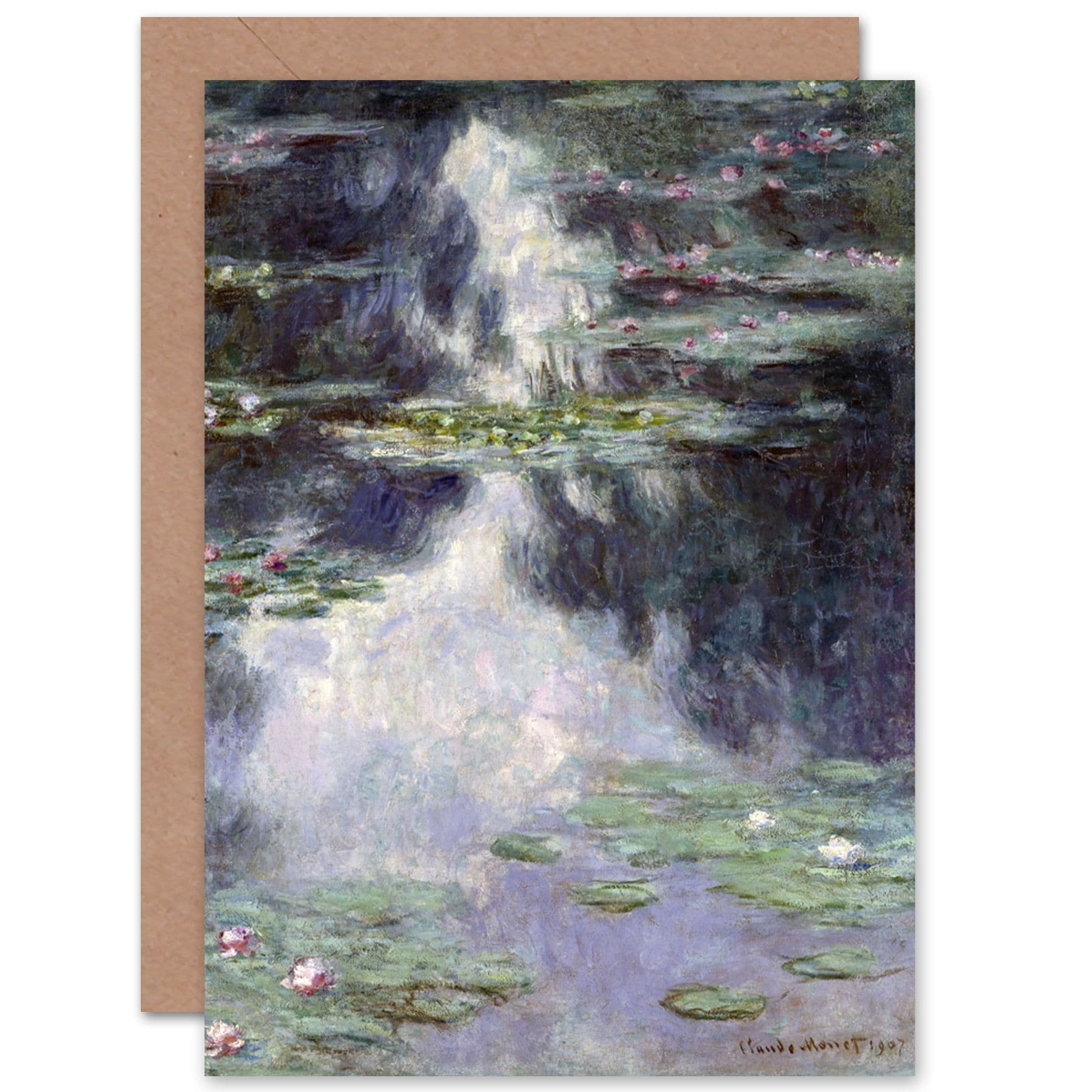 Claude Monet Pond Water Lilies Fine Art Greetings Card