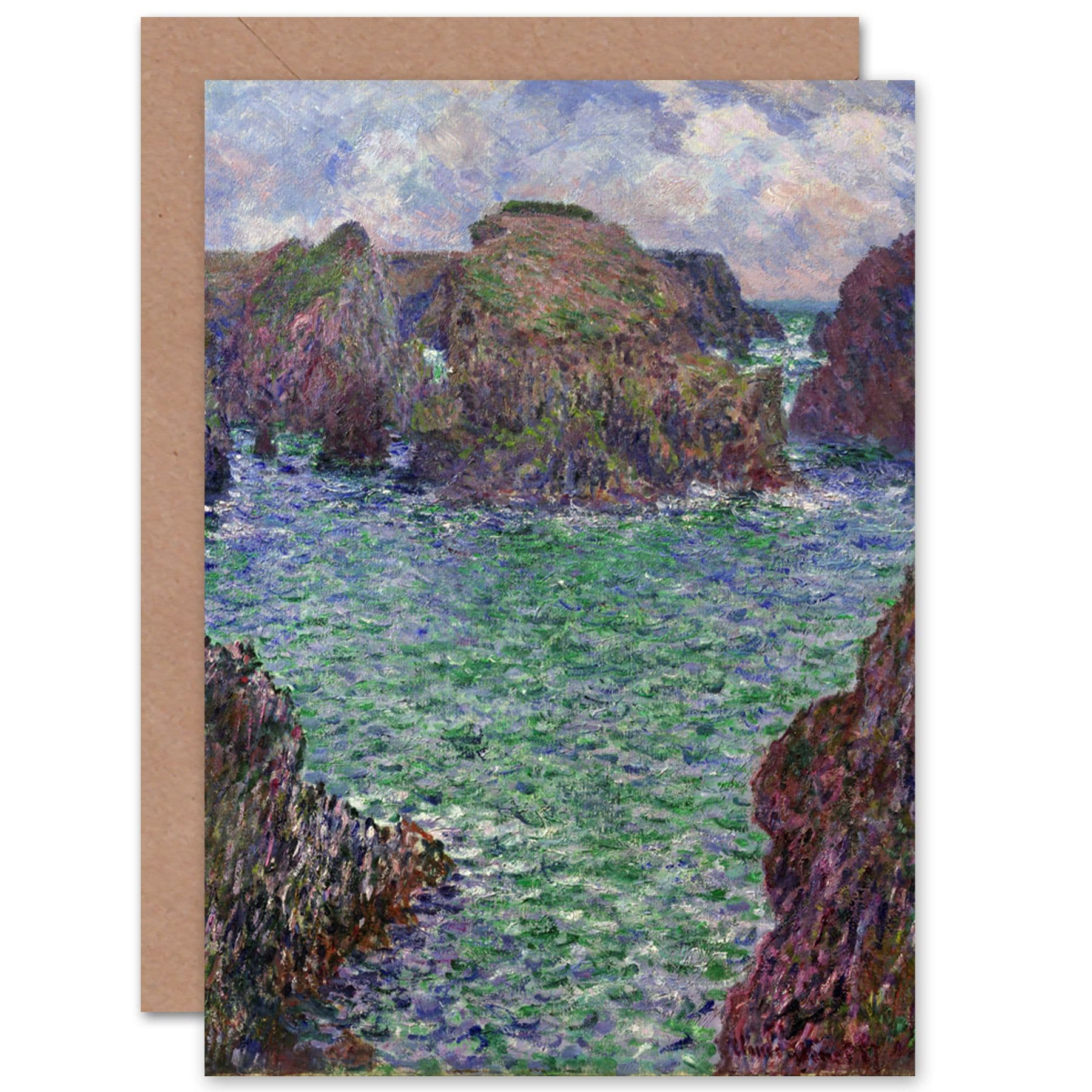 Claude Monet Port Goulphar Belle Fine Art Greetings Card