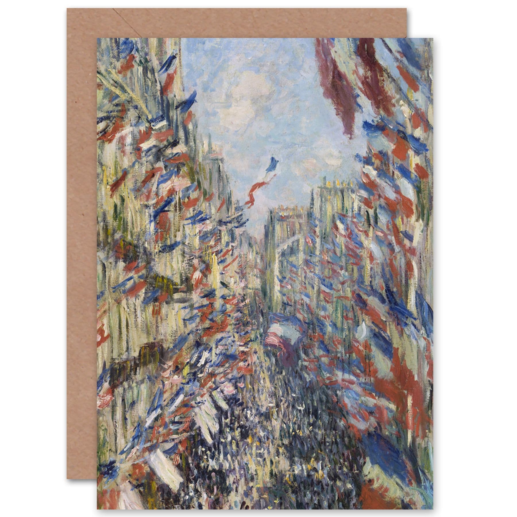 Claude Monet Rue Montorgueil Paris Fine Art Greetings Card