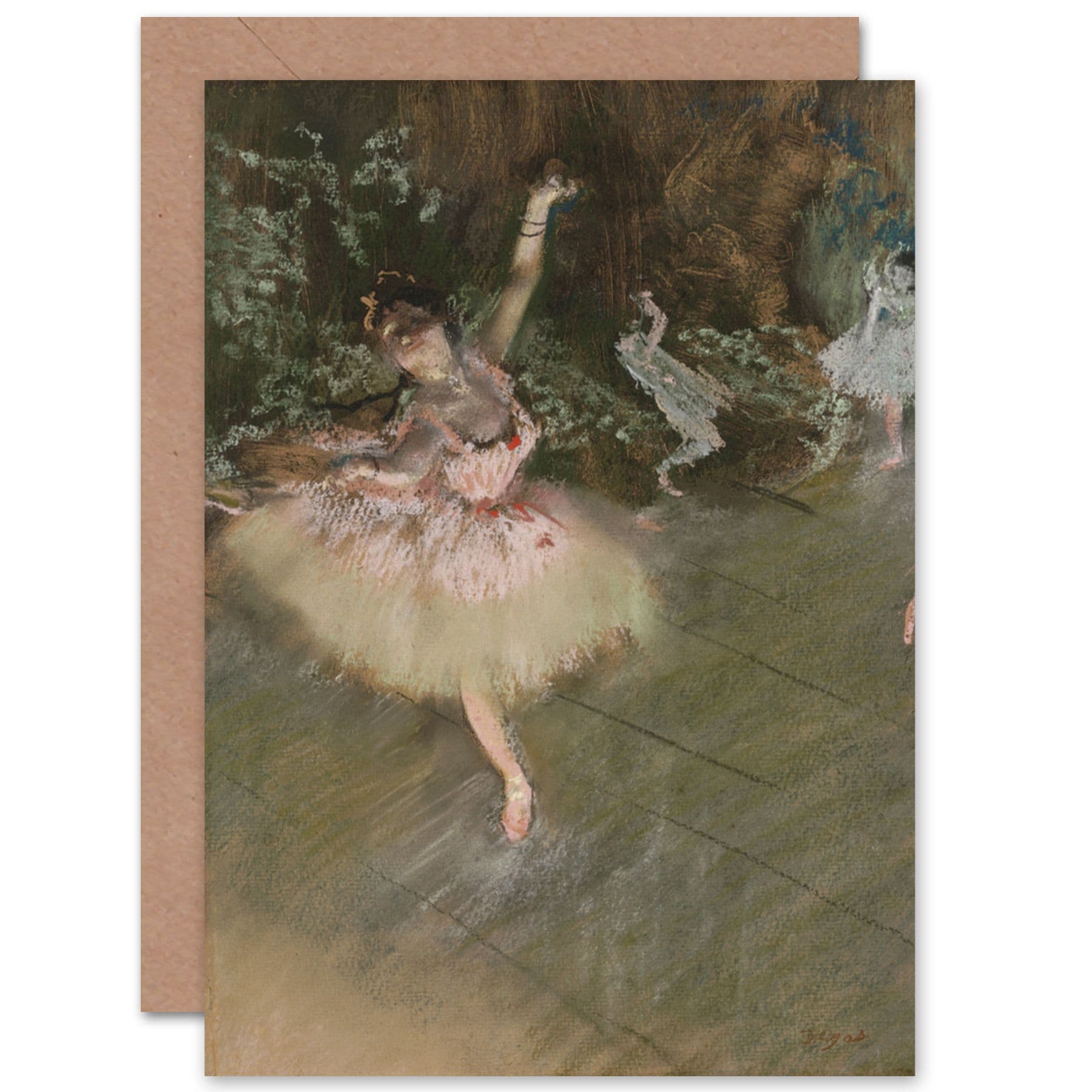 Edgar Degas Star Dancer on Stage Ballet Fine Art Greetings Card