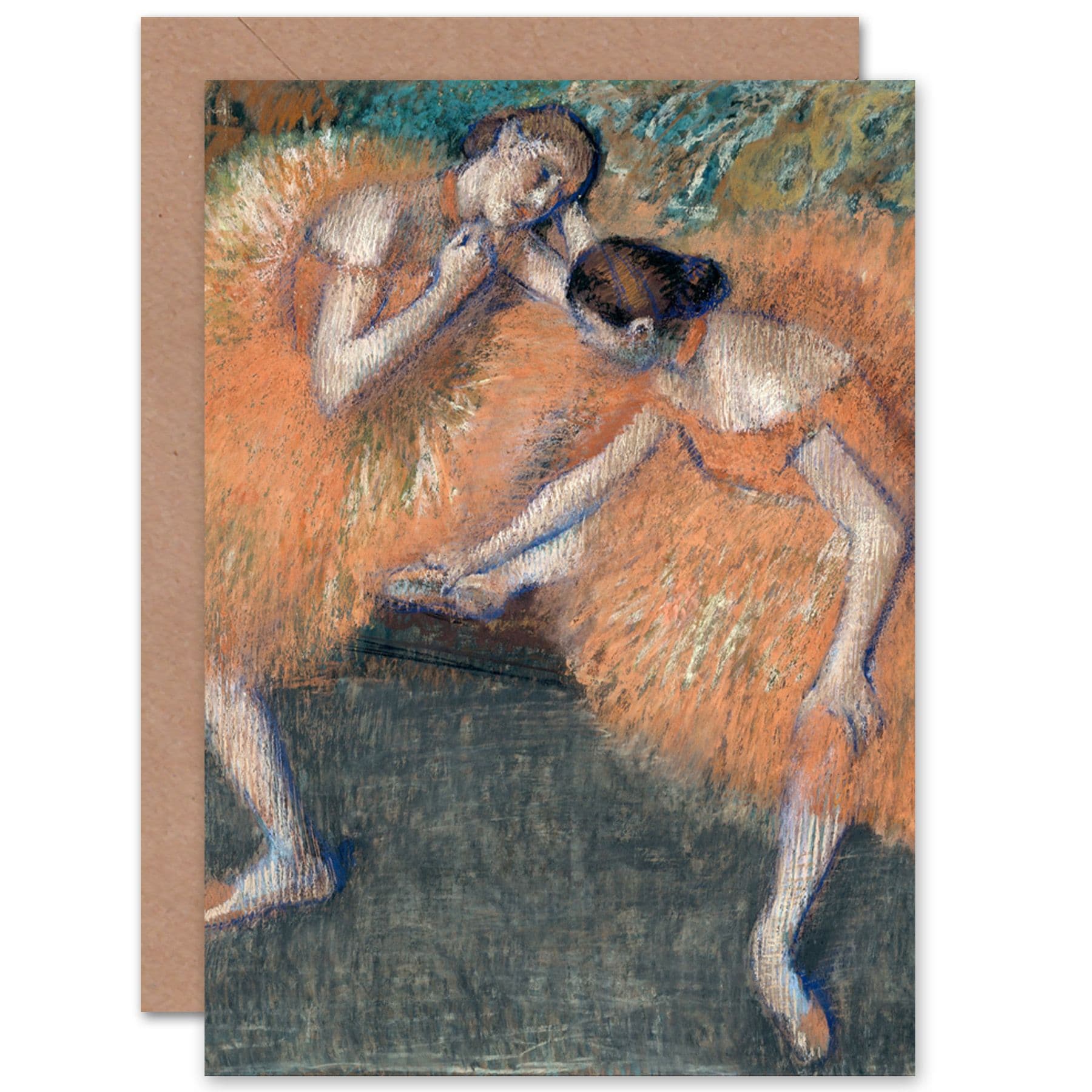 Edgar Degas Two Dancers Fine Art Greetings Card