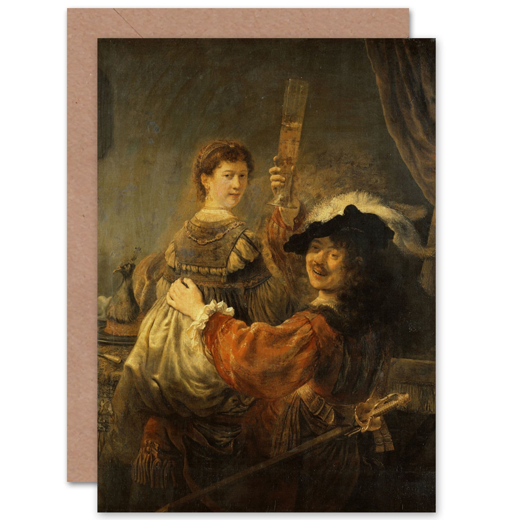 Rembrandt & Saskia Scene Of The Prodigal Son Fine Art Greetings Card