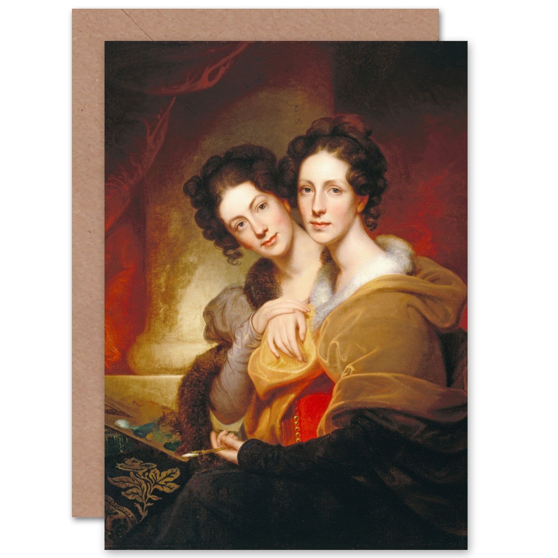 Rembrandt Peale Sisters Eleanor And Rosalba Peale Fine Art Greetings Card