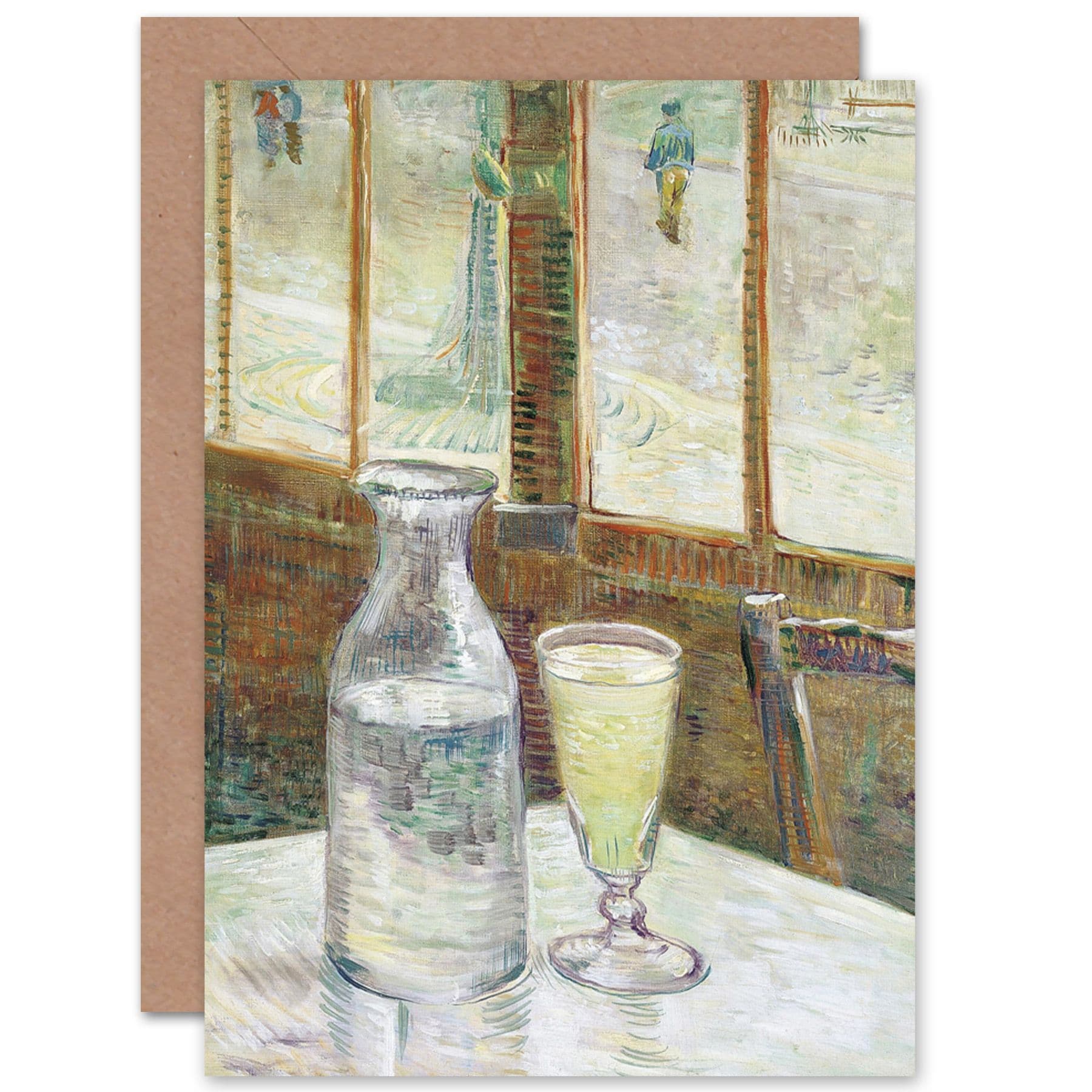 Vincent Van Gogh Cafe Table Absinthe Fine Art Greetings Card