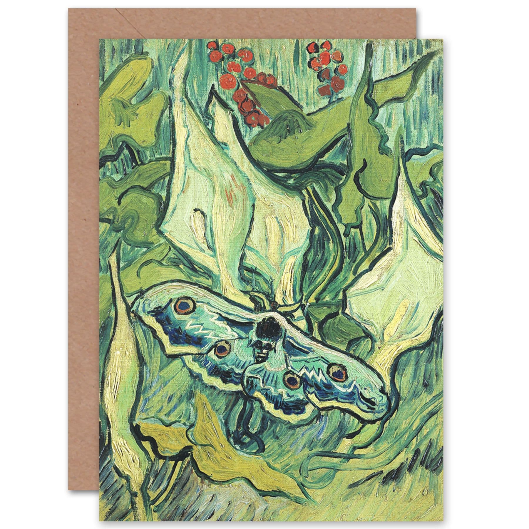 Vincent Van Gogh Emperor Moth Fine Art Greetings Card