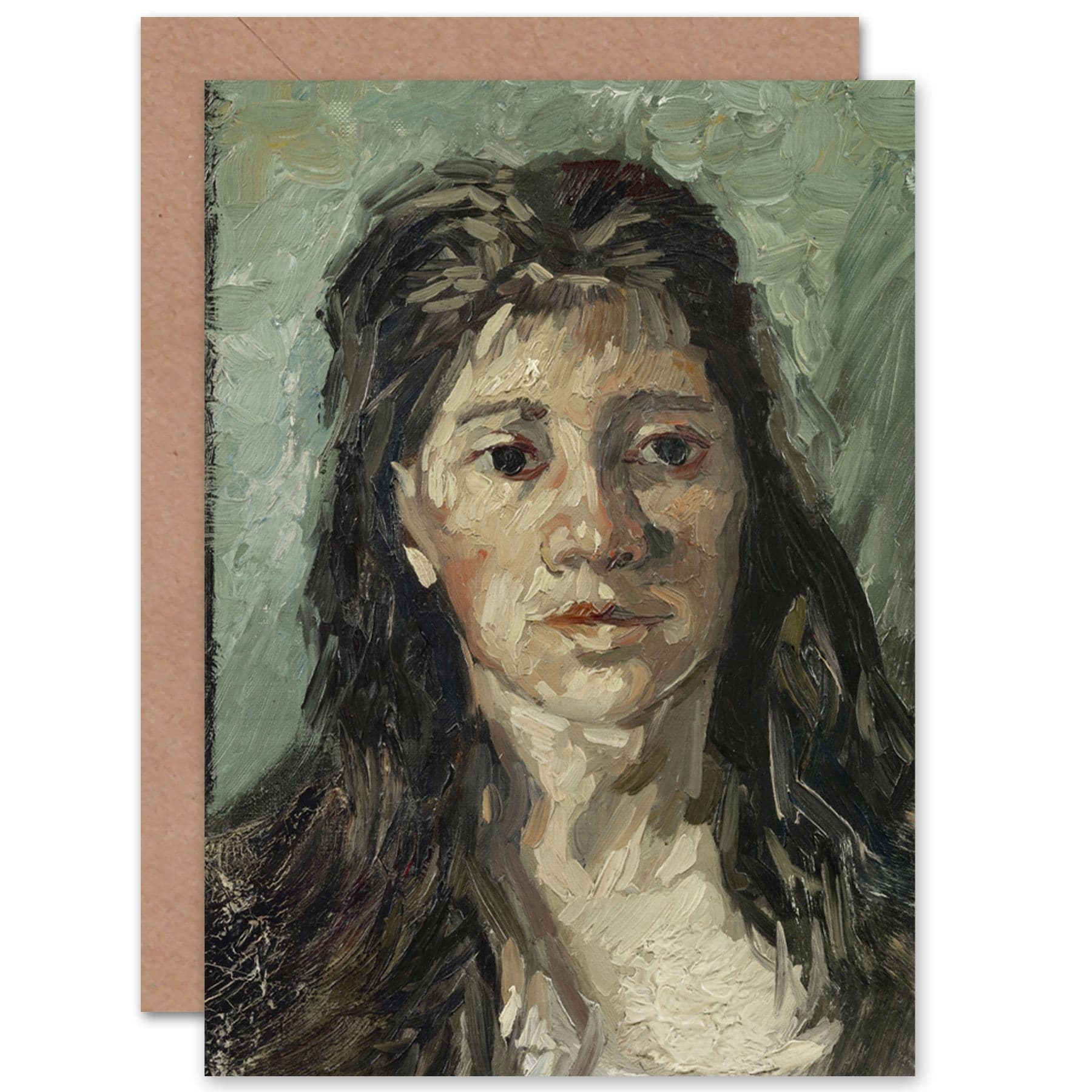 Vincent Van Gogh Head Of A Prostitute Fine Art Greetings Card