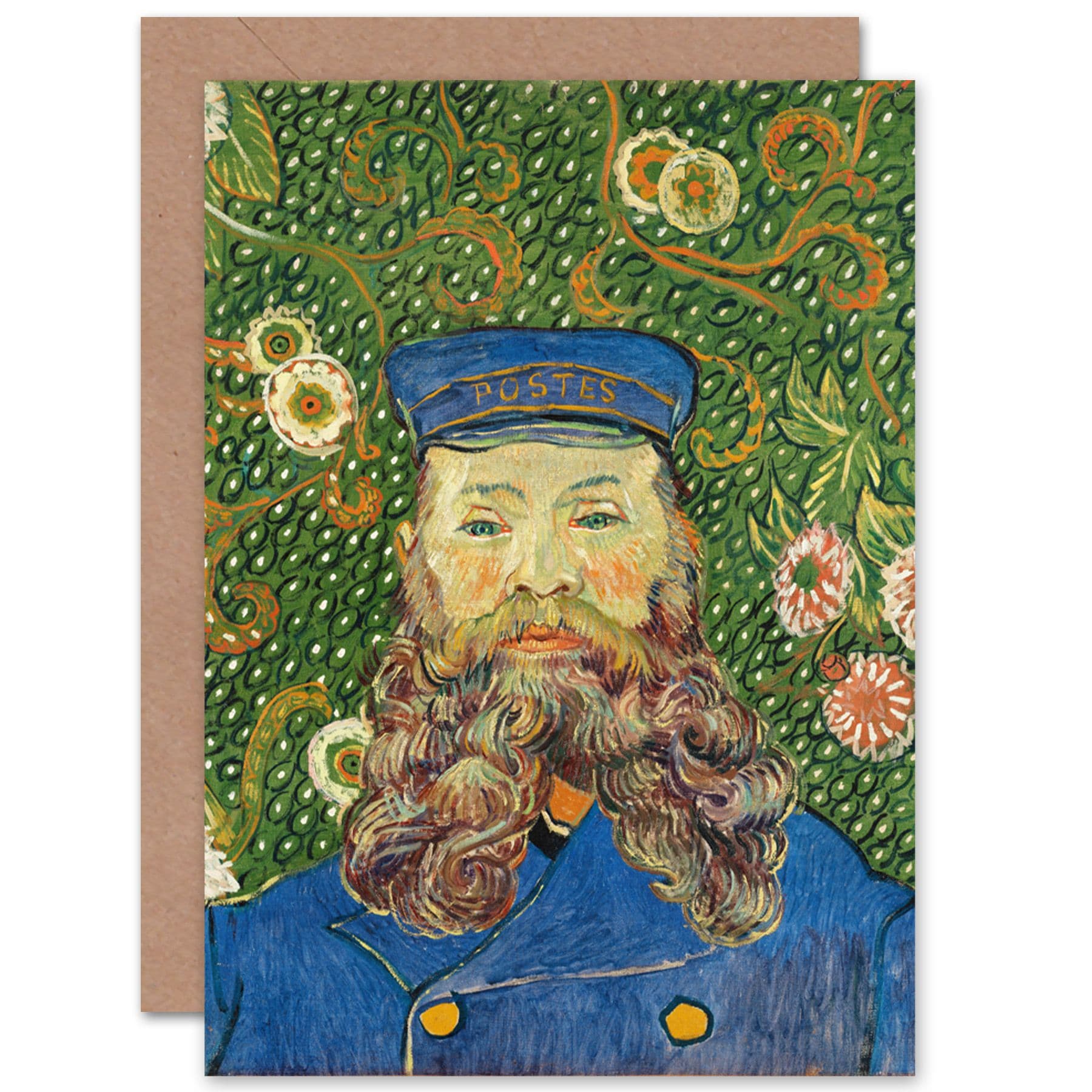 Vincent Van Gogh Portrait De Joseph Roulin Fine Art Greetings Card