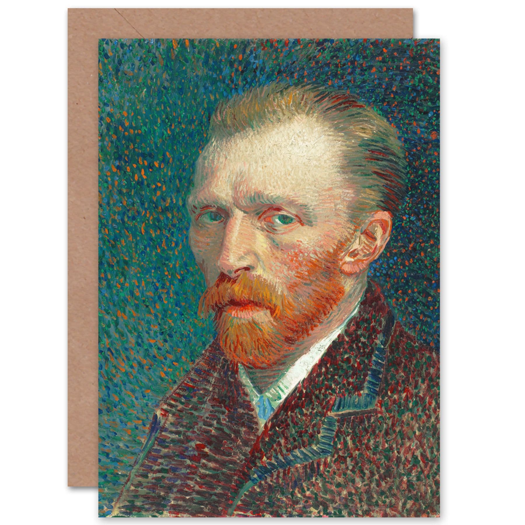 Vincent Van Gogh Self Portrait 1 Fine Art Greetings Card