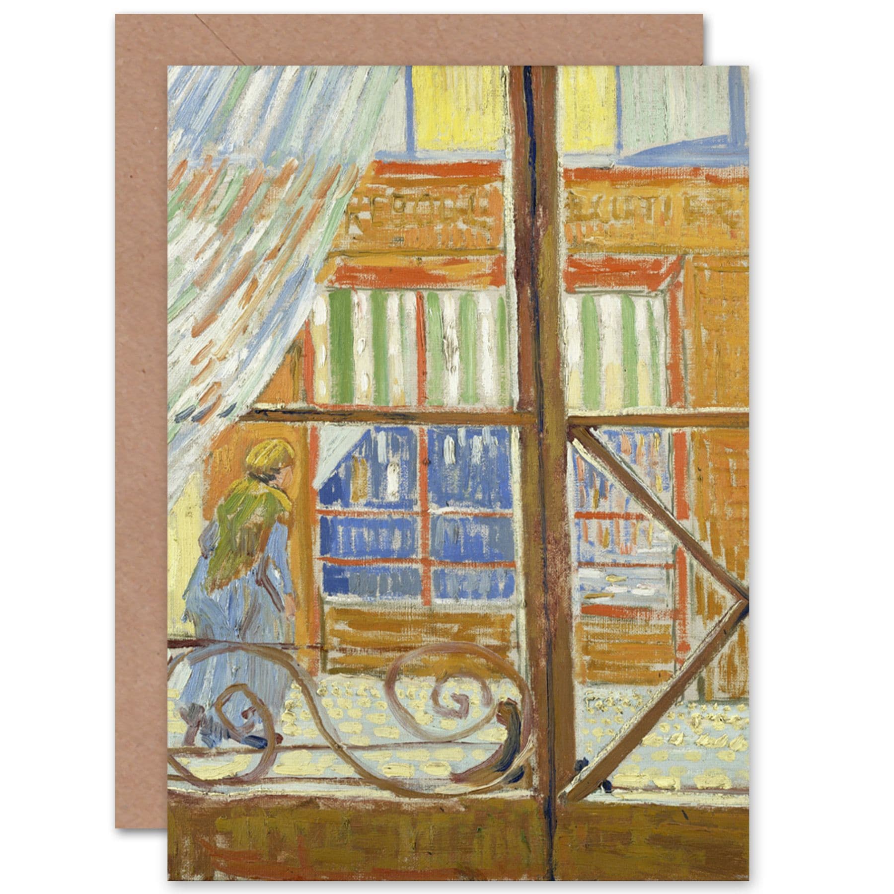 Vincent Van Gogh View Of A Butchers Shop Fine Art Greetings Card