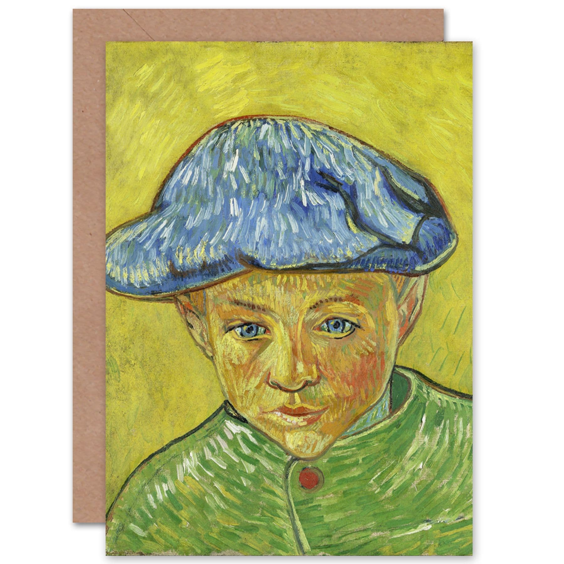 Van Gogh Portrait Camille Roulin Painting Fine Art Greetings Card