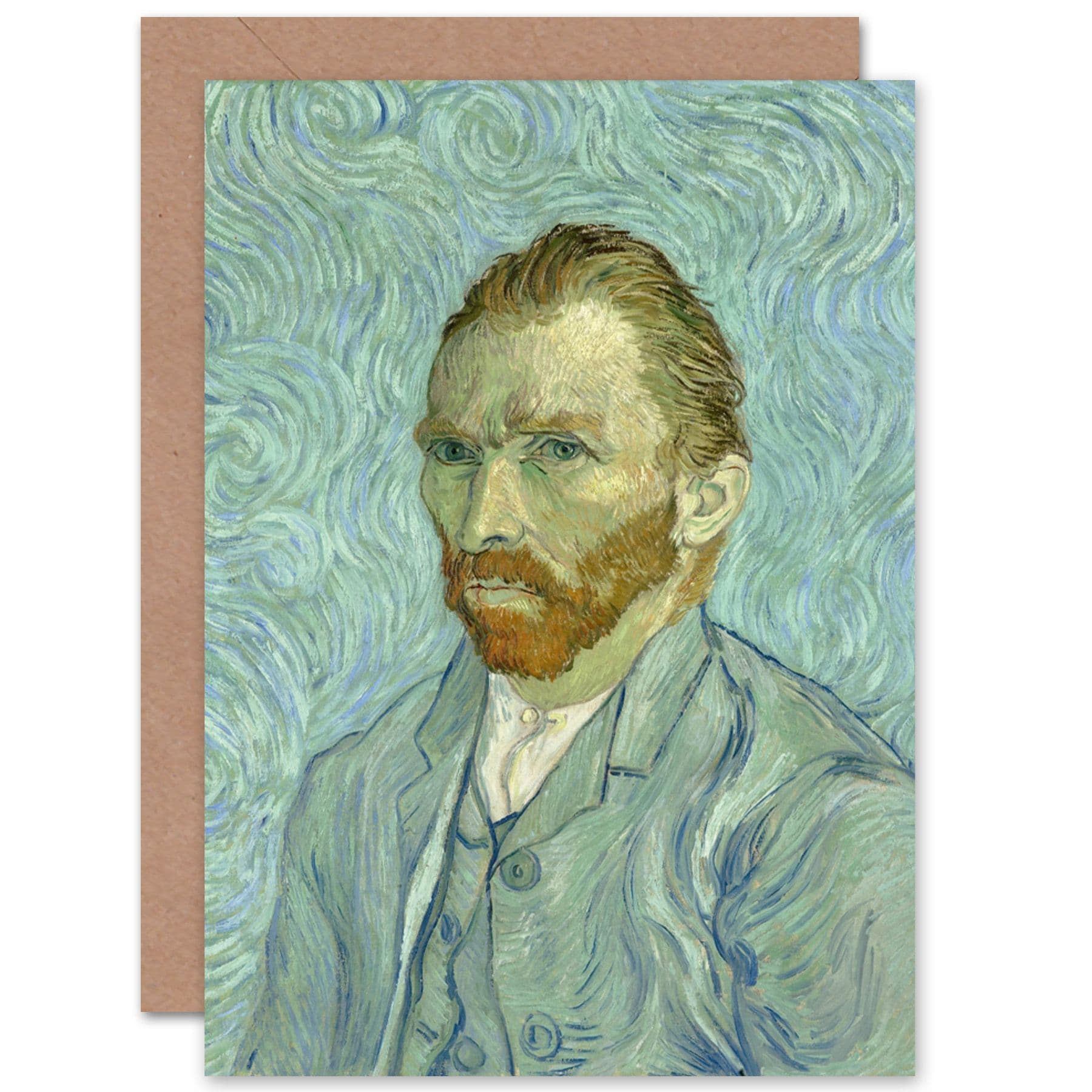 Vincent Van Gogh Self Portrait Painting Fine Art Greetings Card