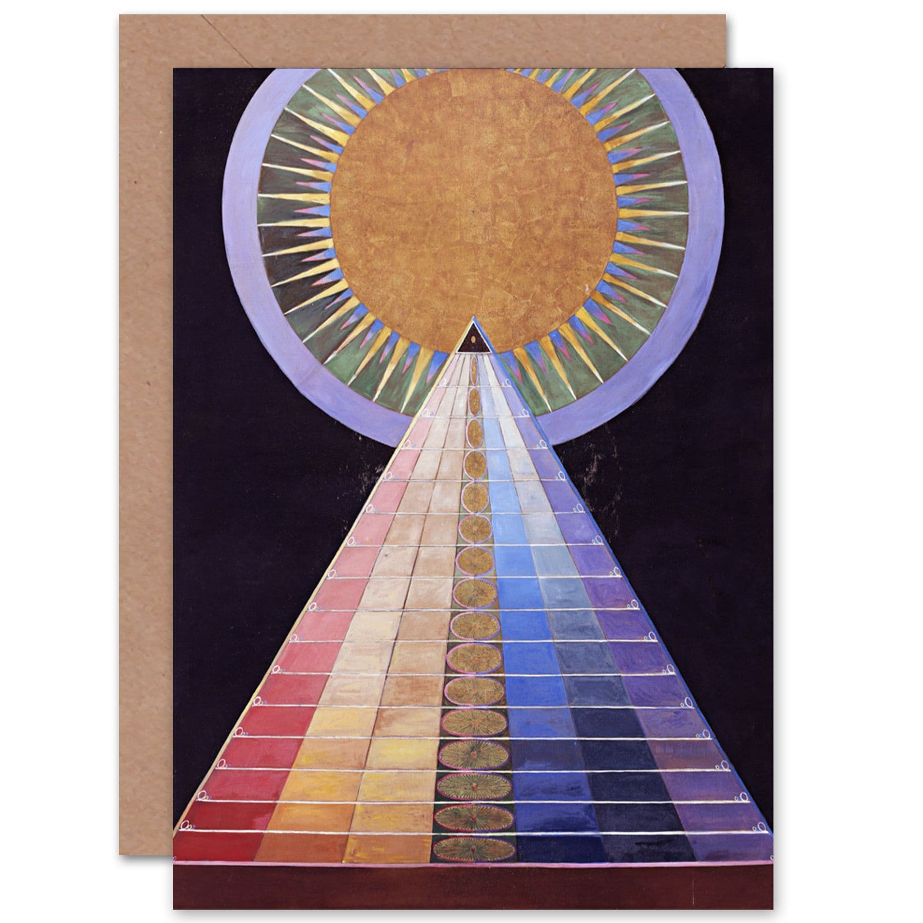 Hilma Af Klint Group X No 1 Altarpiece Abstract Fine Art Greetings Card