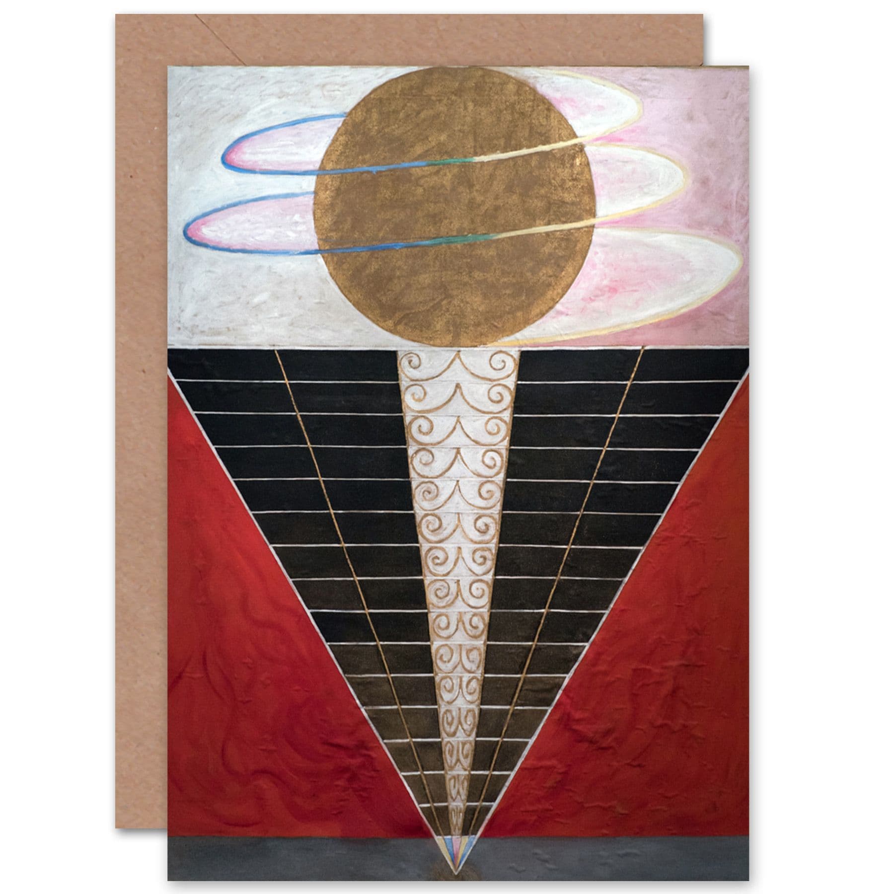 Hilma Af Klint Group X No 2 Altarpiece Abstract Fine Art Greetings Card