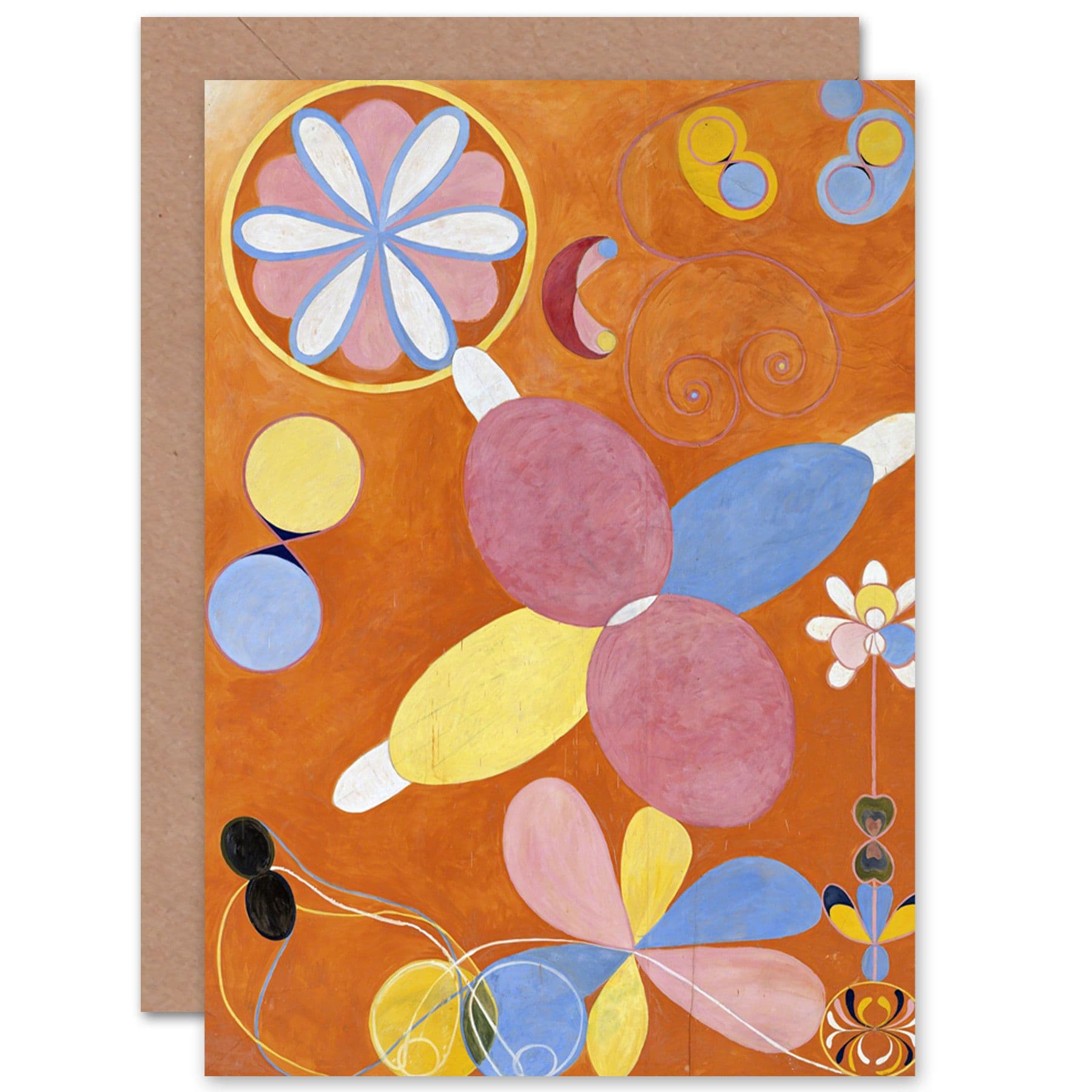 Hilma Af Klint Group Iv No 4 Ten Largest Asbtract Fine Art Greetings Card