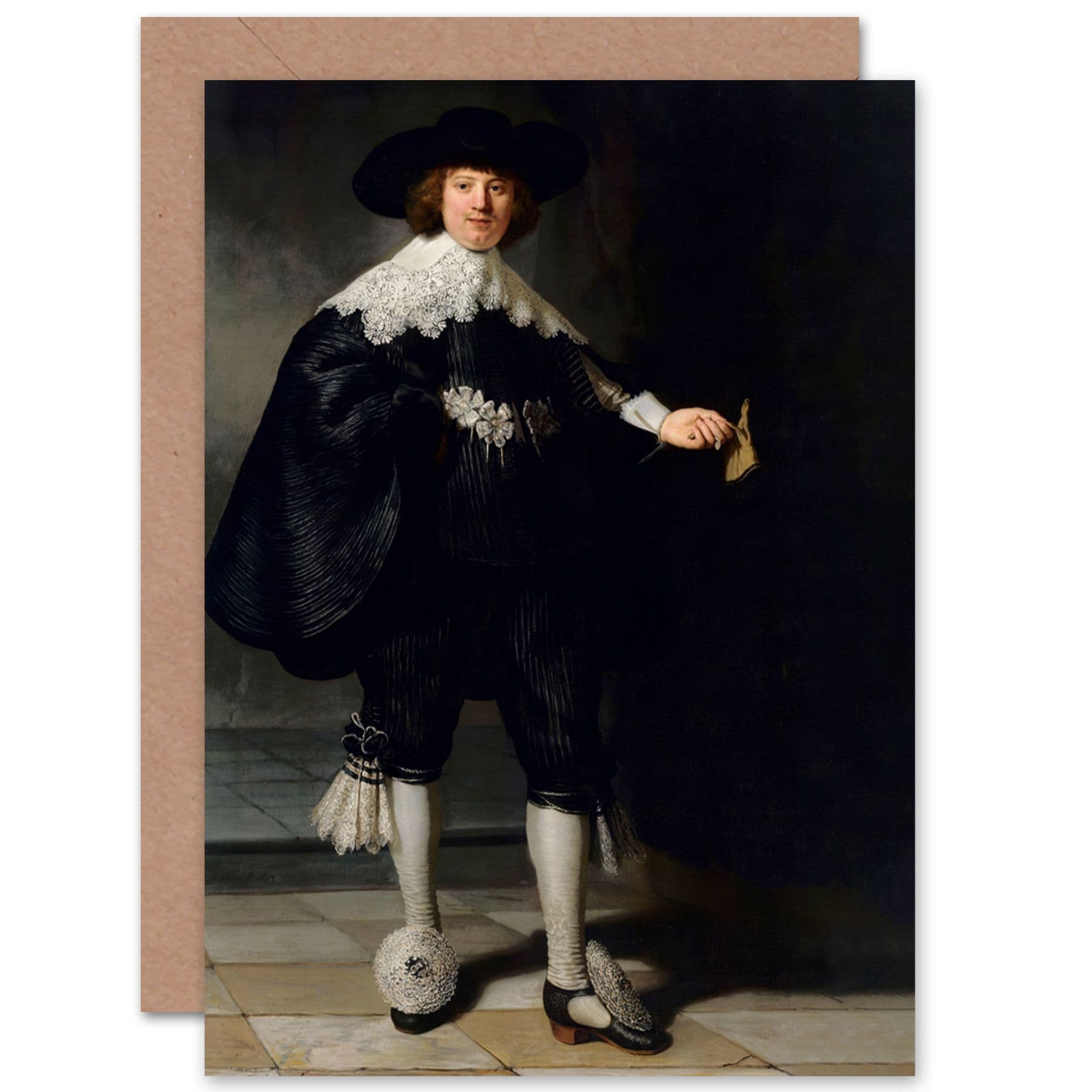 Rembrandt Marten Soolmans Portrait Fine Art Greetings Card