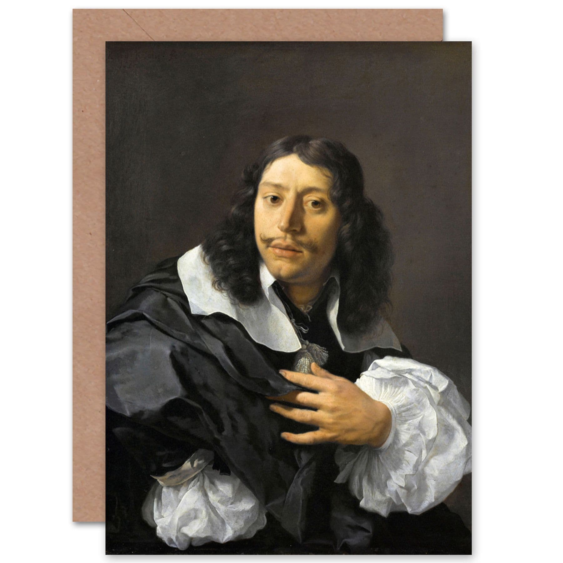 Rembrandt Van Rijn Selfportrait Life Drawing Fine Art Greetings Card