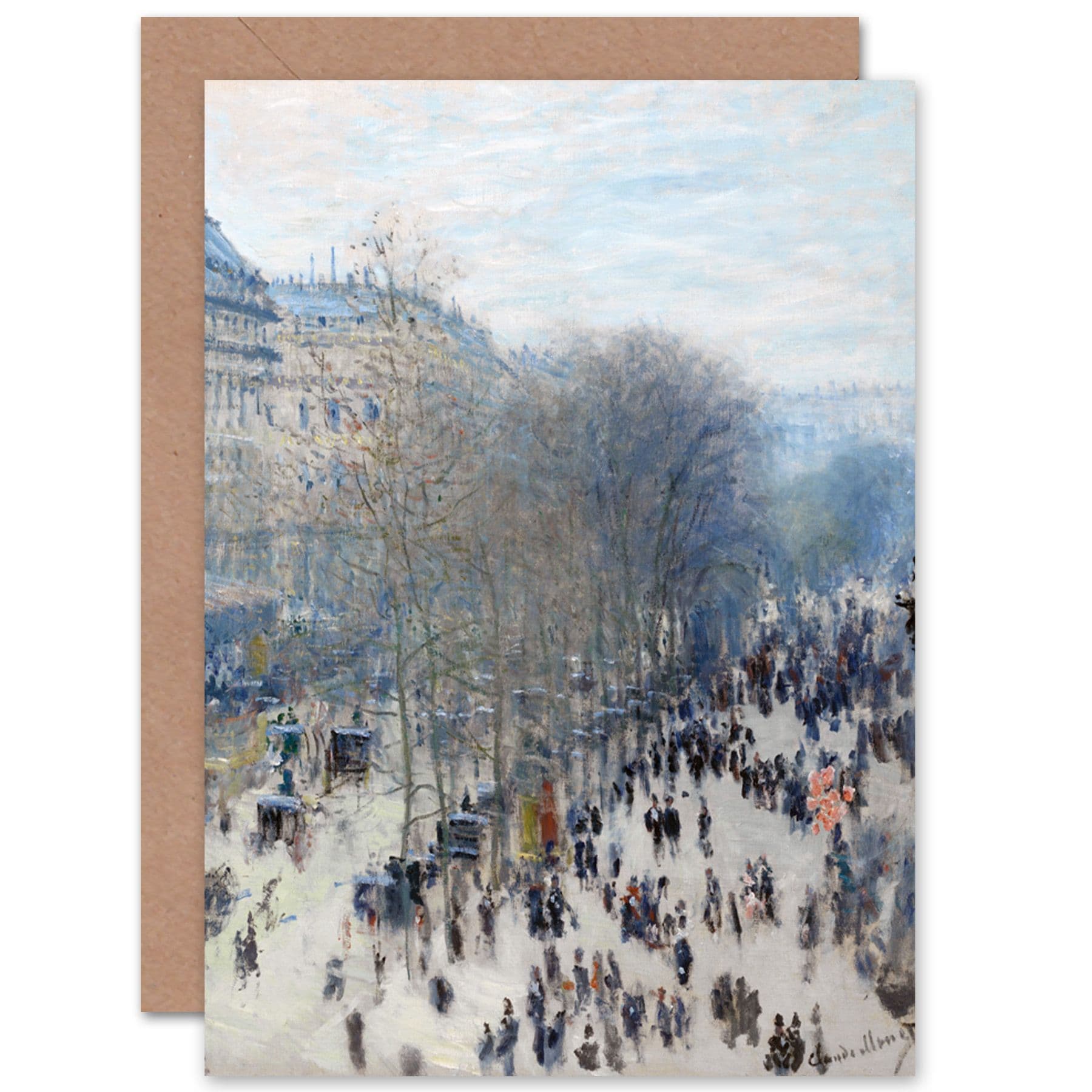Claude Monet Boulevard Des Capucines Fine Art Greetings Card