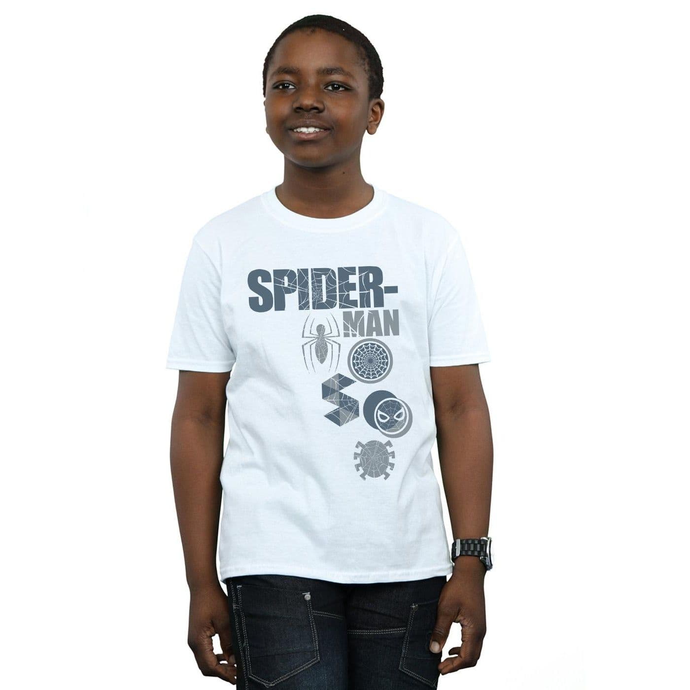 Spider Man Badges T Shirt