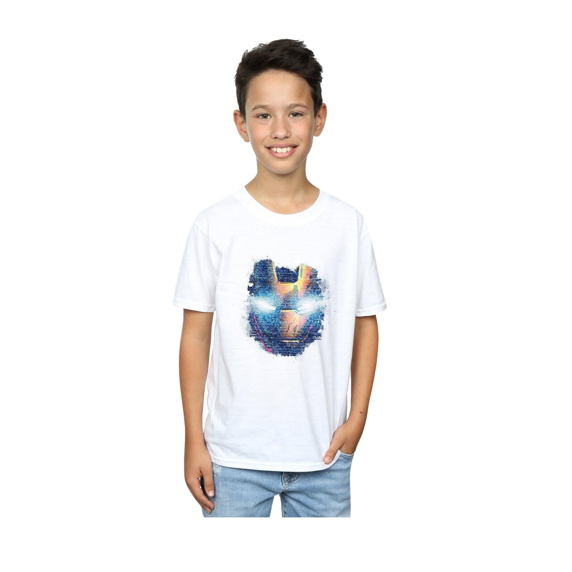 Avengers Iron Man Distressed Head T Shirt