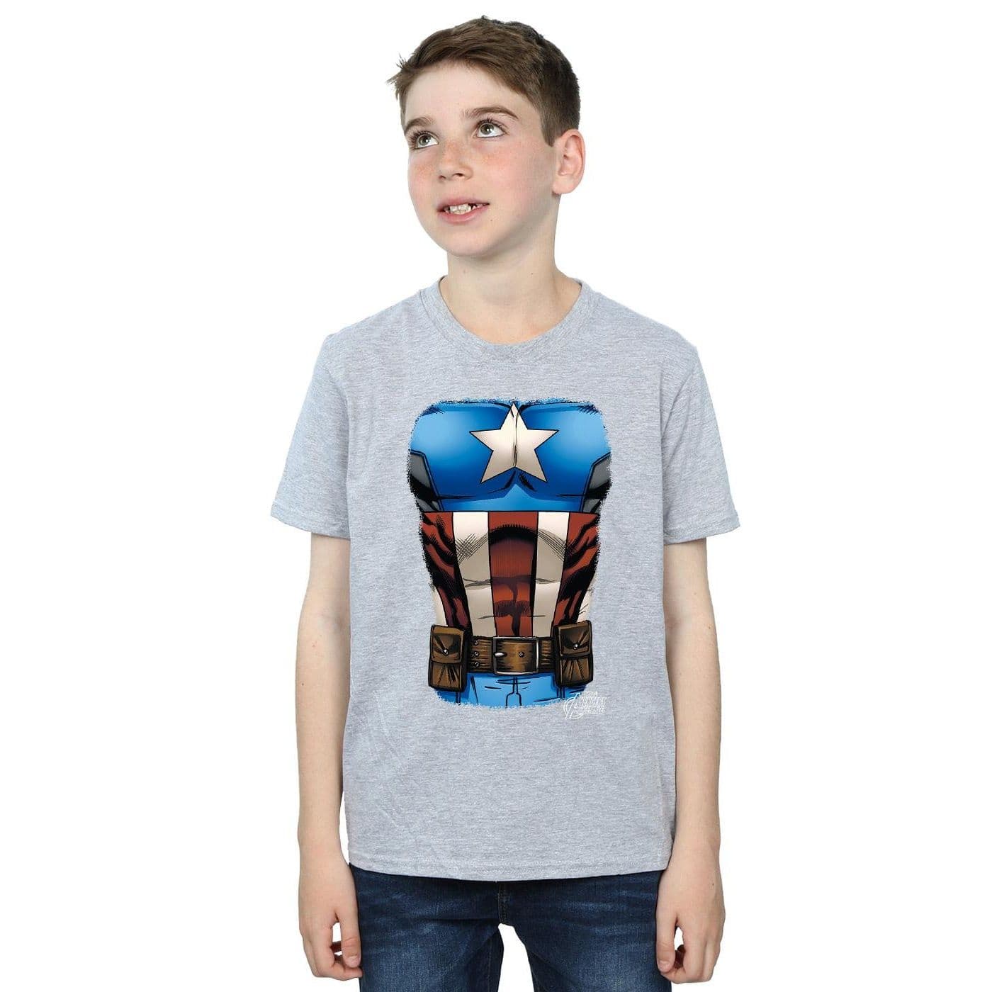 Captain America Chest Burst T Shirt