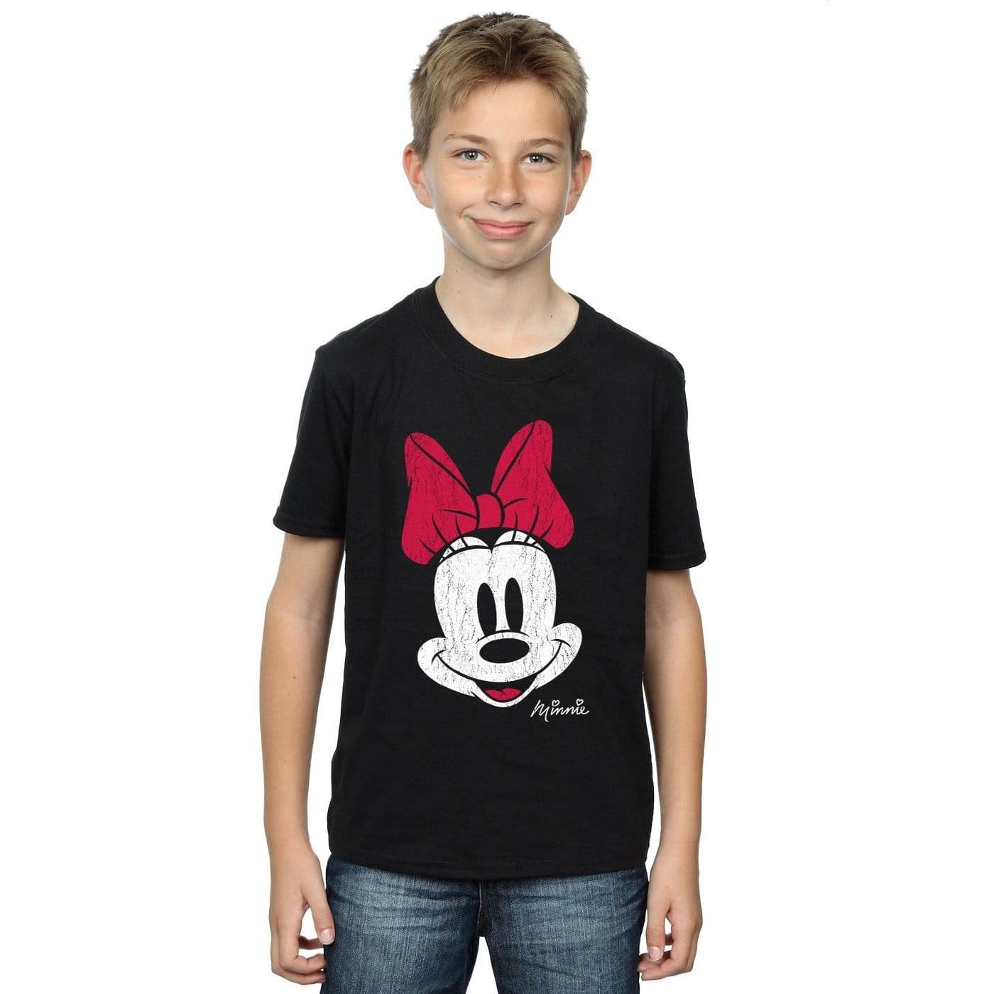 Minnie Mouse Distressed Face T Shirt