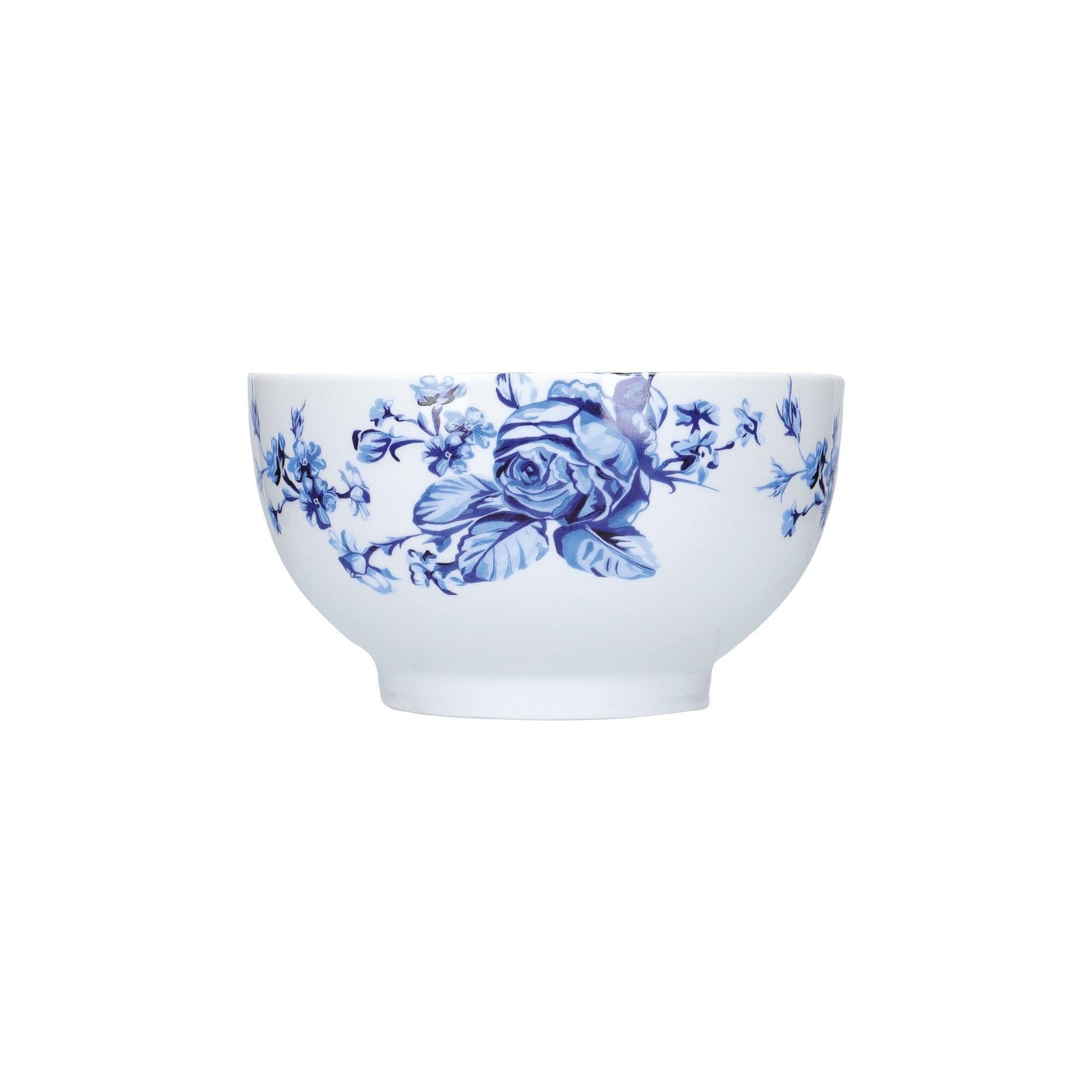 Hampton Collection Porcelain Bowl Roses Flowers Motifs