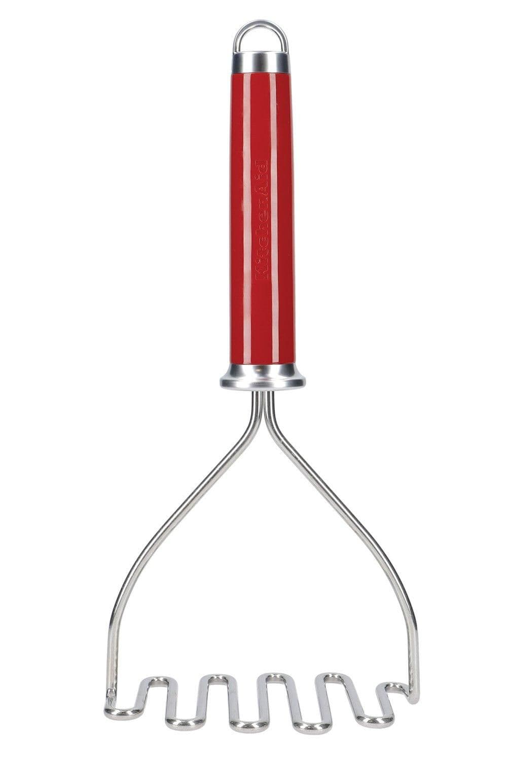 Stainless Steel Potato Masher - Red
